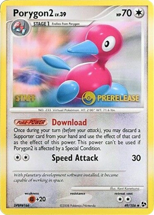 Image for Porygon2 - 49/106 (Prerelease) [Staff] (49/106) (PR) - Pokemon