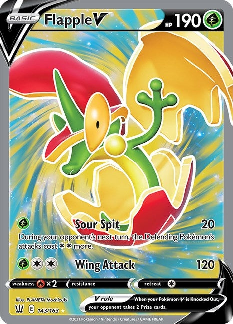 Image for Flapple V (Full Art) (143/163) (SWSH05) - Pokemon