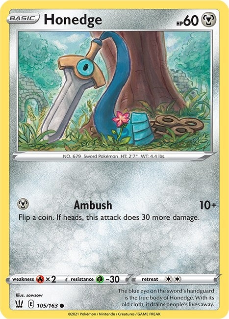 Image for Honedge (105/163) (SWSH05) - Pokemon