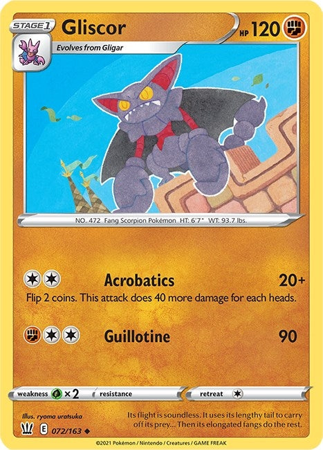 Image for Gliscor (072/163) (SWSH05) - Pokemon