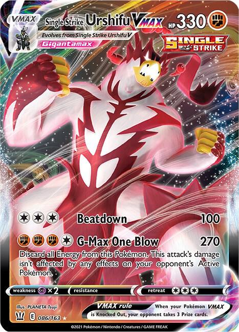 Image for Single Strike Urshifu VMAX (086/163) (SWSH05) - Pokemon