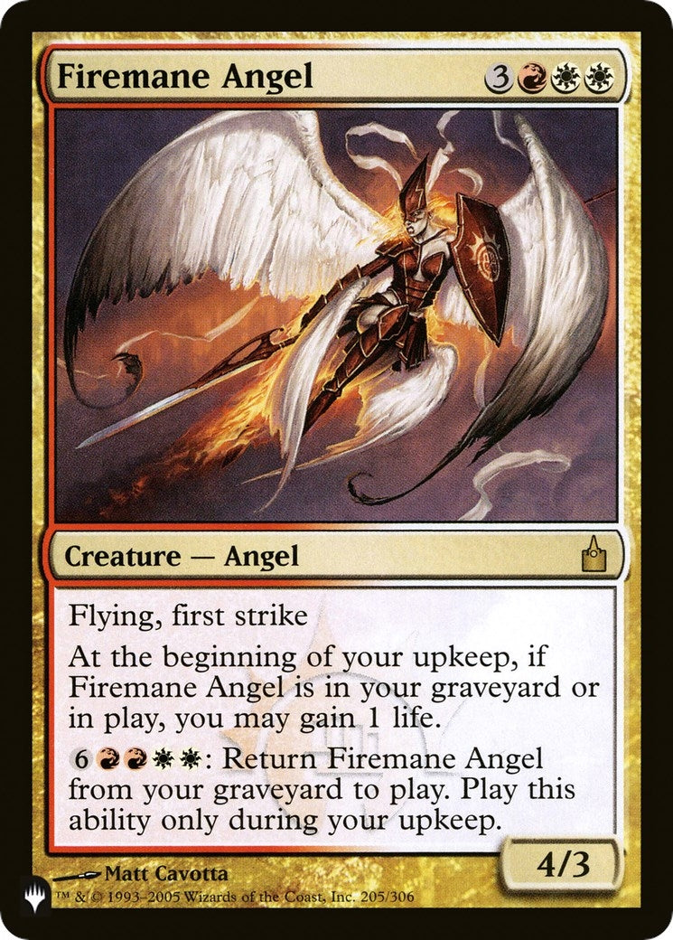 Image for Firemane Angel (205/306) - Magic: The Gathering