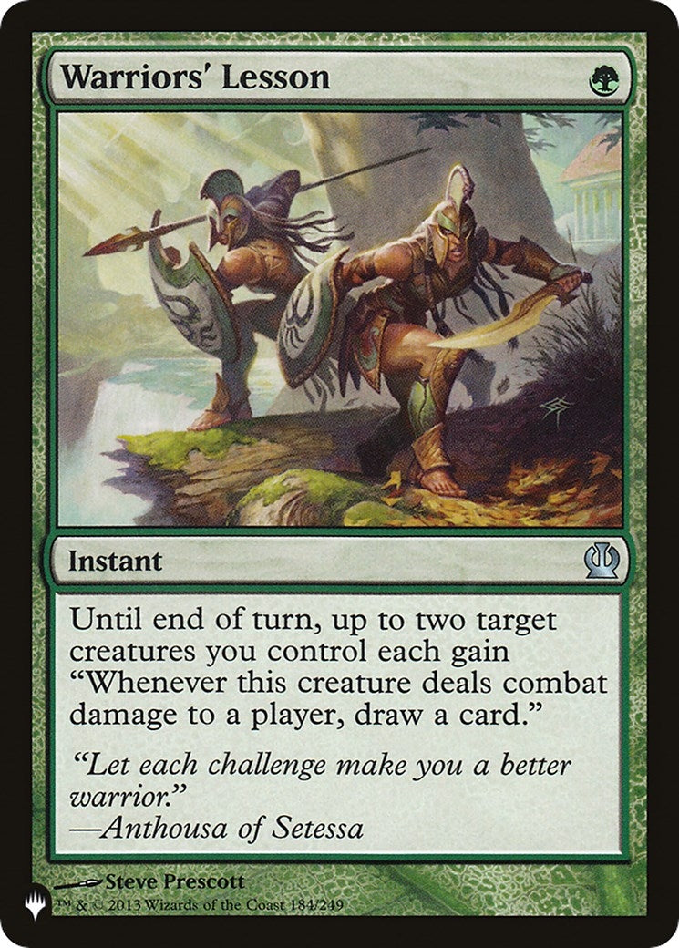 Image for Warriors' Lesson (184/249) - Magic: The Gathering