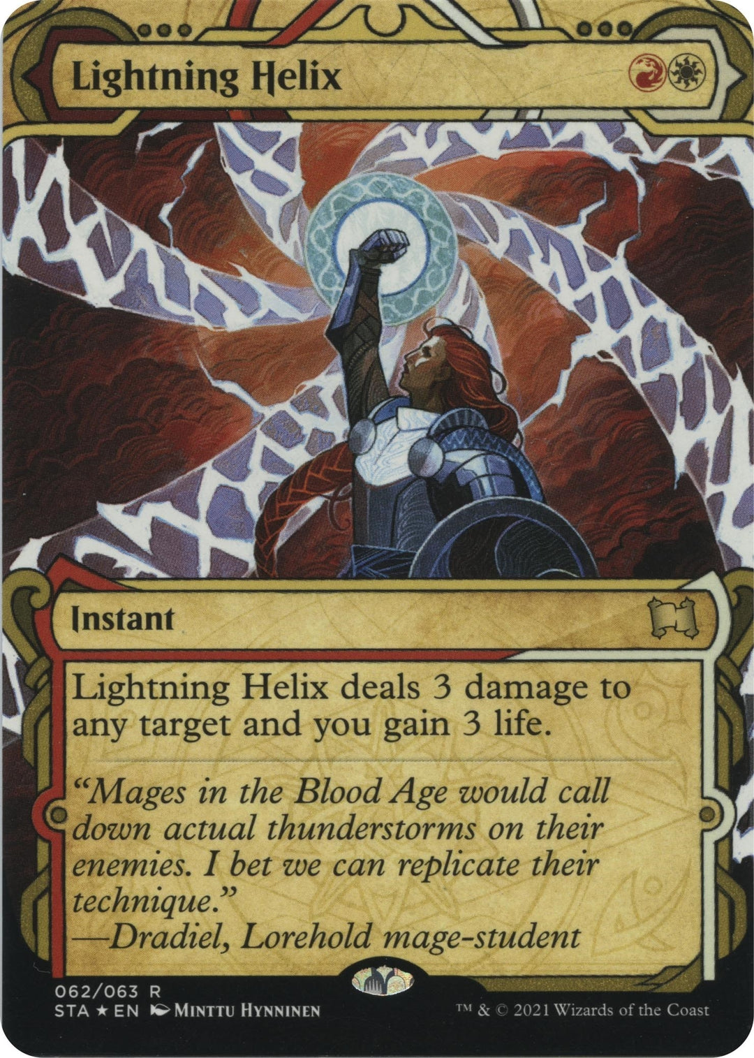 Image for Lightning Helix (Foil Etched) (62) (STA) - Magic: The Gathering