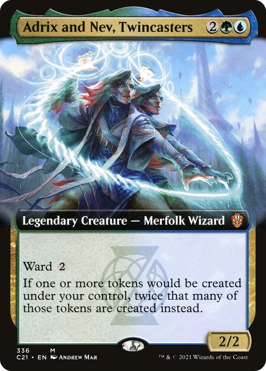 Image for Adrix and Nev, Twincasters (Extended Art) (336) (C21) - Magic: The Gathering