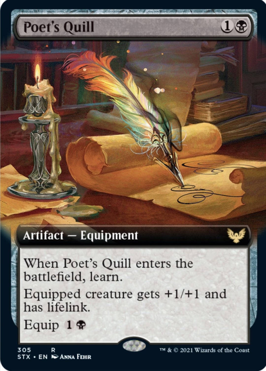 Image for Poet's Quill (Extended Art) (305) (STX) - Magic: The Gathering