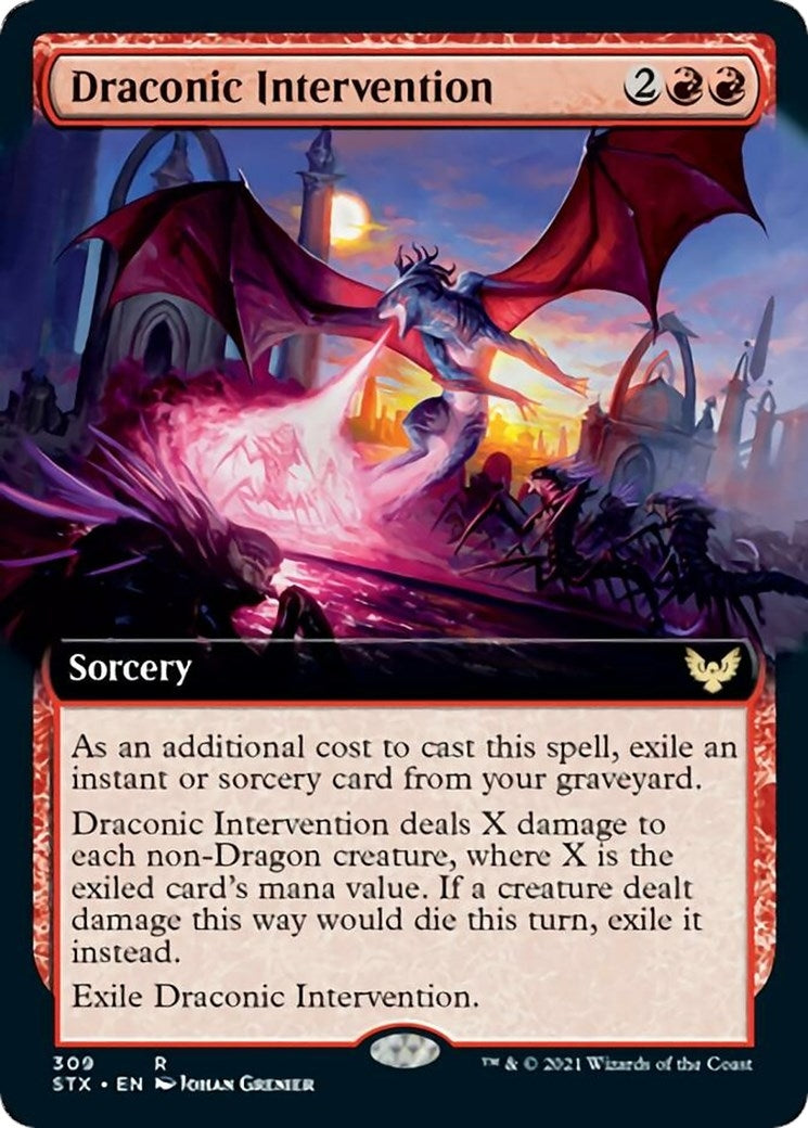 Image for Draconic Intervention (Extended Art) (309) - Magic: The Gathering