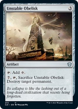Image for Unstable Obelisk (272) (C21) - Magic: The Gathering
