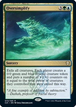 Image for Oversimplify (72) (C21) - Magic: The Gathering