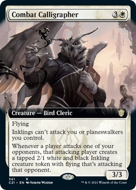 Image for Combat Calligrapher (Extended Art) (341) (C21) - Magic: The Gathering