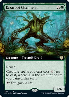 Image for Ezzaroot Channeler (Extended Art) (387) (C21) - Magic: The Gathering