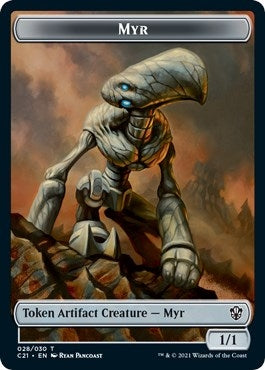 Image for Myr // Treasure Double-Sided Token (28 // 7) (C21) - Magic: The Gathering