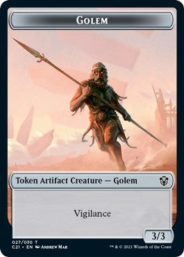 Image for Golem (027) // Thopter Double-Sided Token (27 // 29) (C21) - Magic: The Gathering