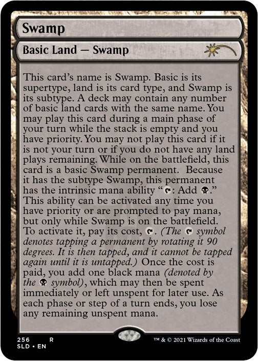 Image for Swamp (256) (Full-Text Lands) (256) - Magic: The Gathering
