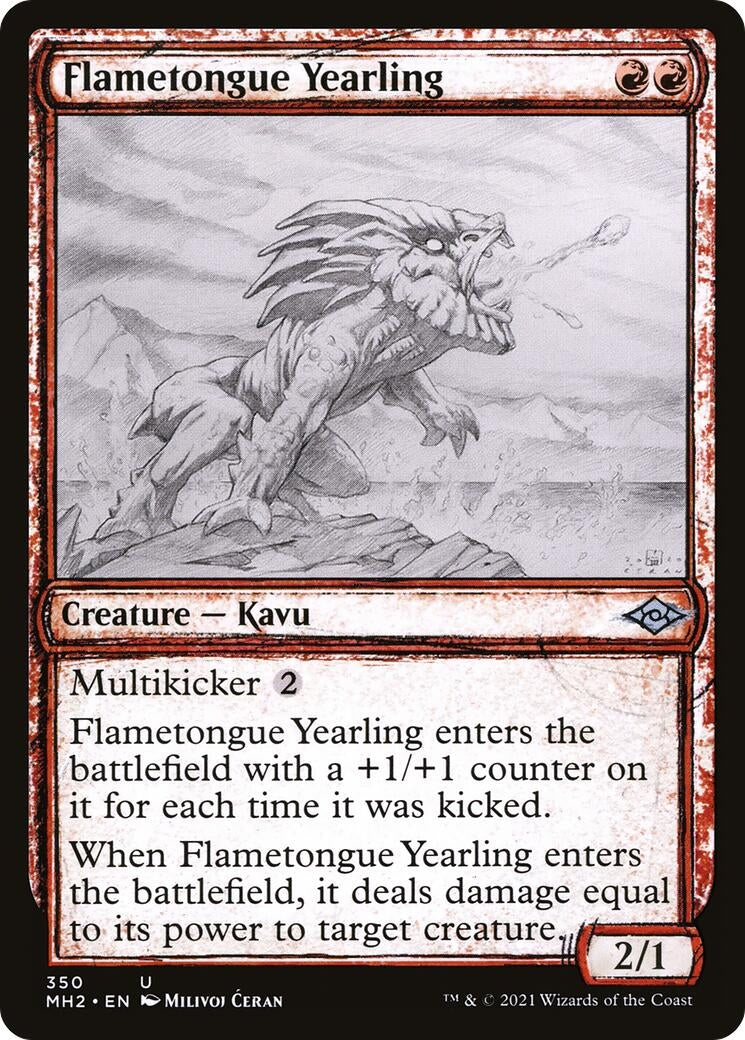 Image for Flametongue Yearling (Showcase) (350) - Magic: The Gathering