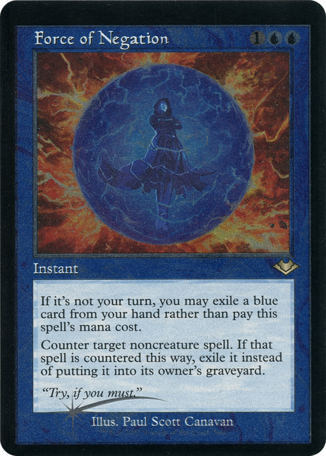 Image for Force of Negation (Retro Frame) (Foil Etched) (9) (MH1) - Magic: The Gathering
