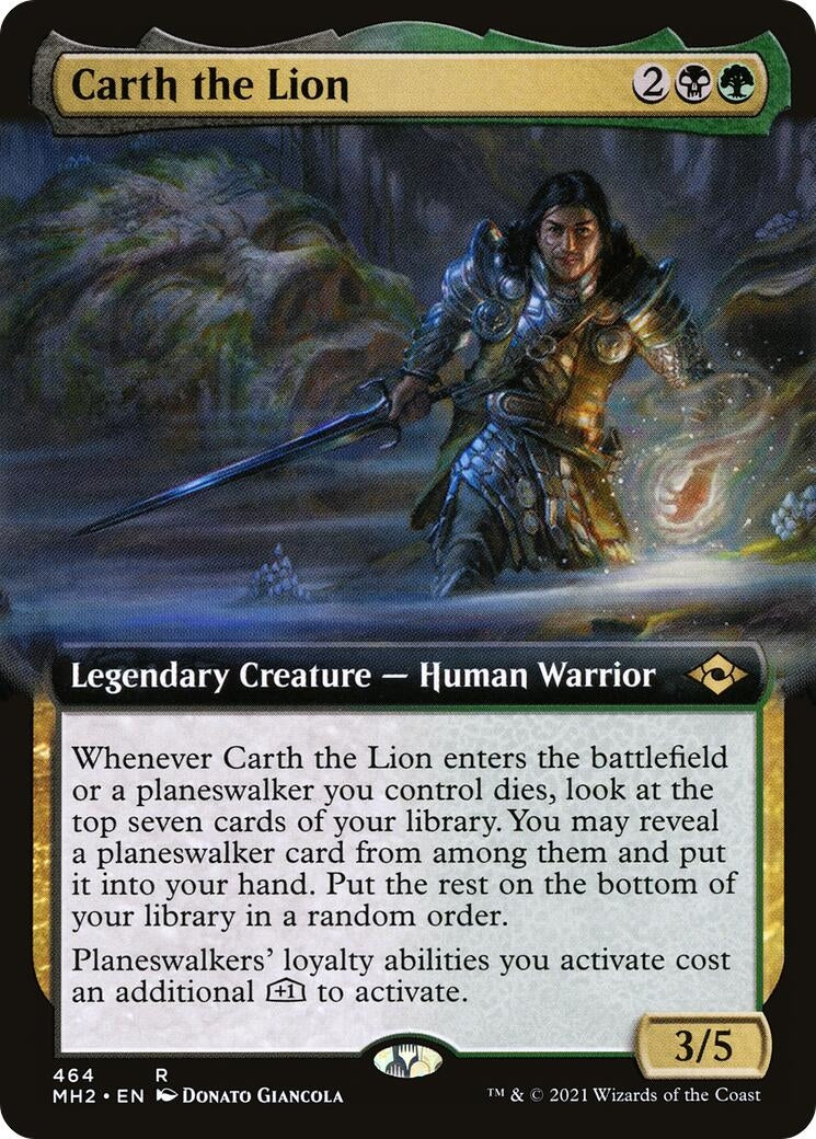 Image for Carth the Lion (Extended Art) (464) - Magic: The Gathering