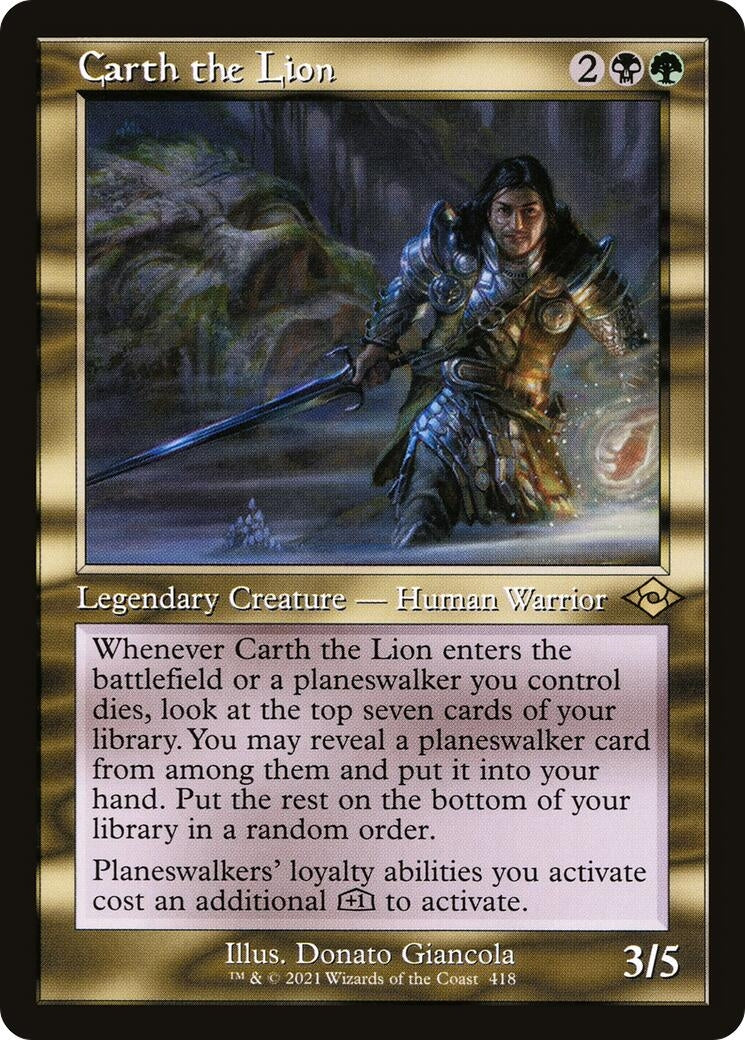 Image for Carth the Lion (Retro Frame) (418) - Magic: The Gathering