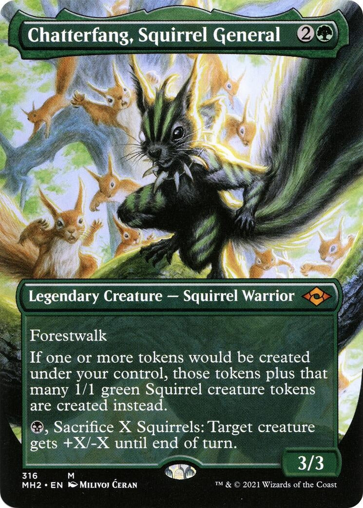 Image for Chatterfang, Squirrel General (Borderless) (316) - Magic: The Gathering