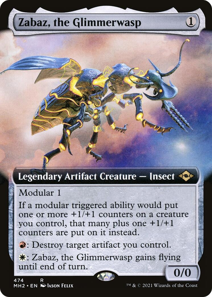 Image for Zabaz, the Glimmerwasp (Extended Art) (474) - Magic: The Gathering