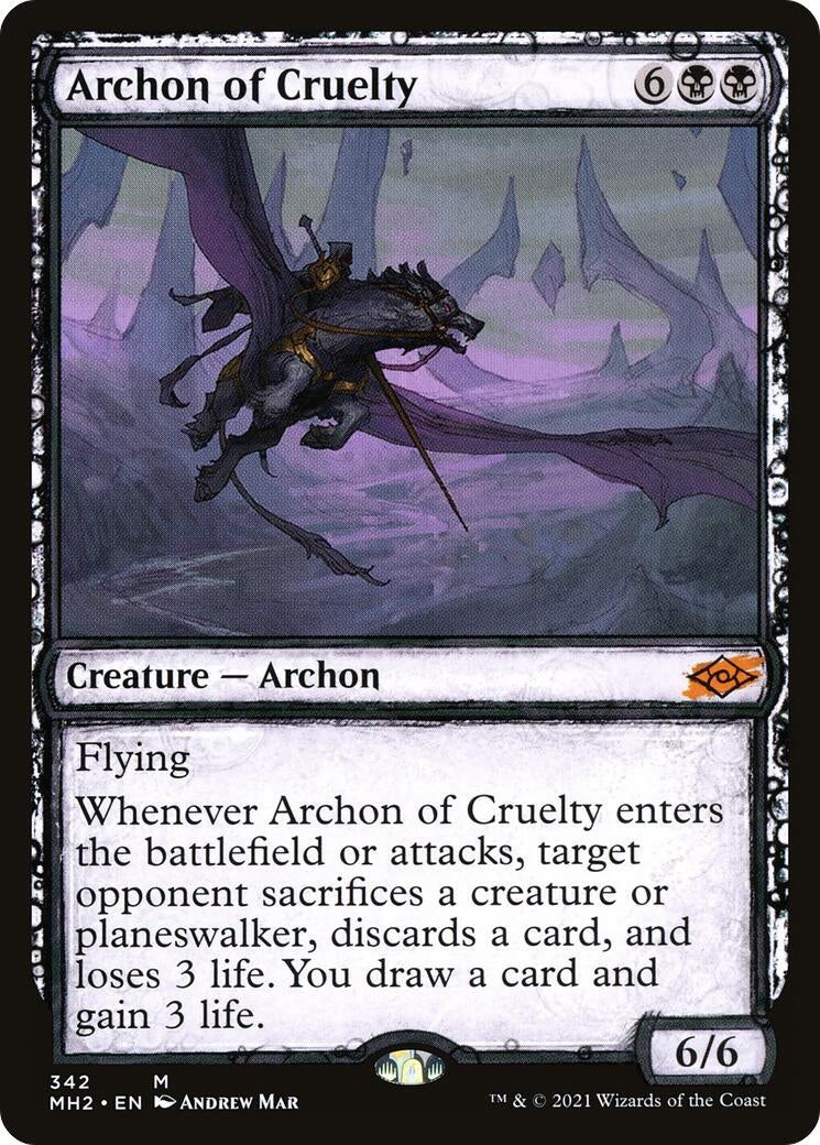 Image for Archon of Cruelty (Showcase) (342) (MH2) - Magic: The Gathering