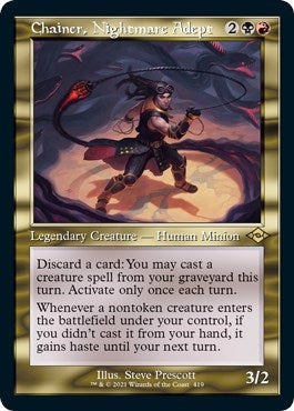 Image for Chainer, Nightmare Adept (Retro Frame) (Foil Etched) (419) - Magic: The Gathering