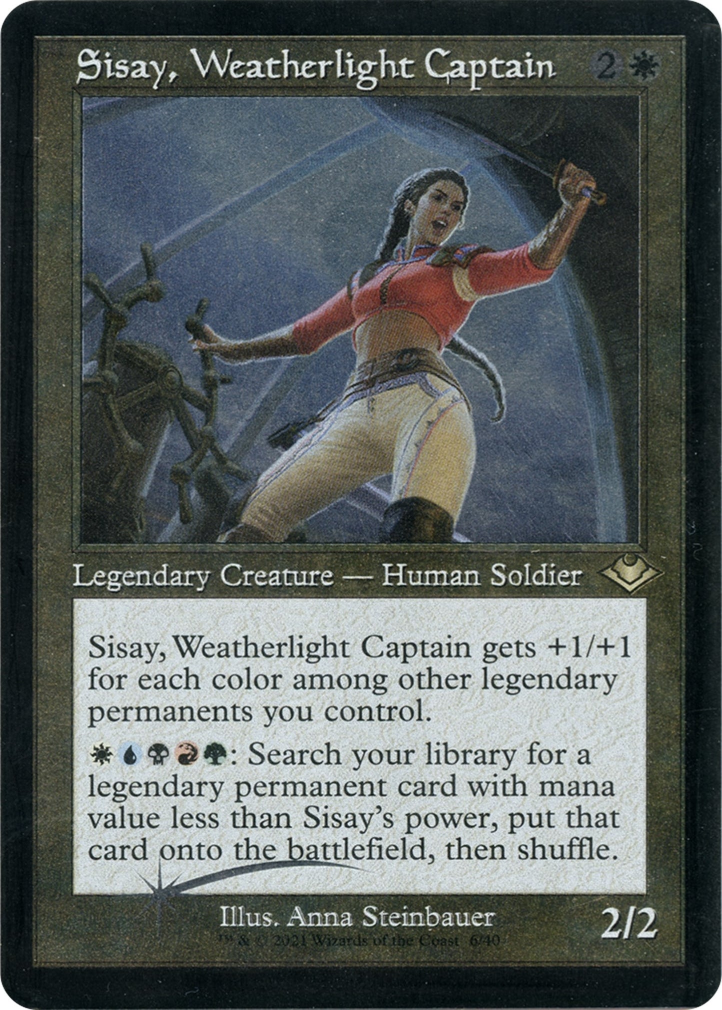 Image for Sisay, Weatherlight Captain (Retro Frame) (Foil Etched) (6) - Magic: The Gathering
