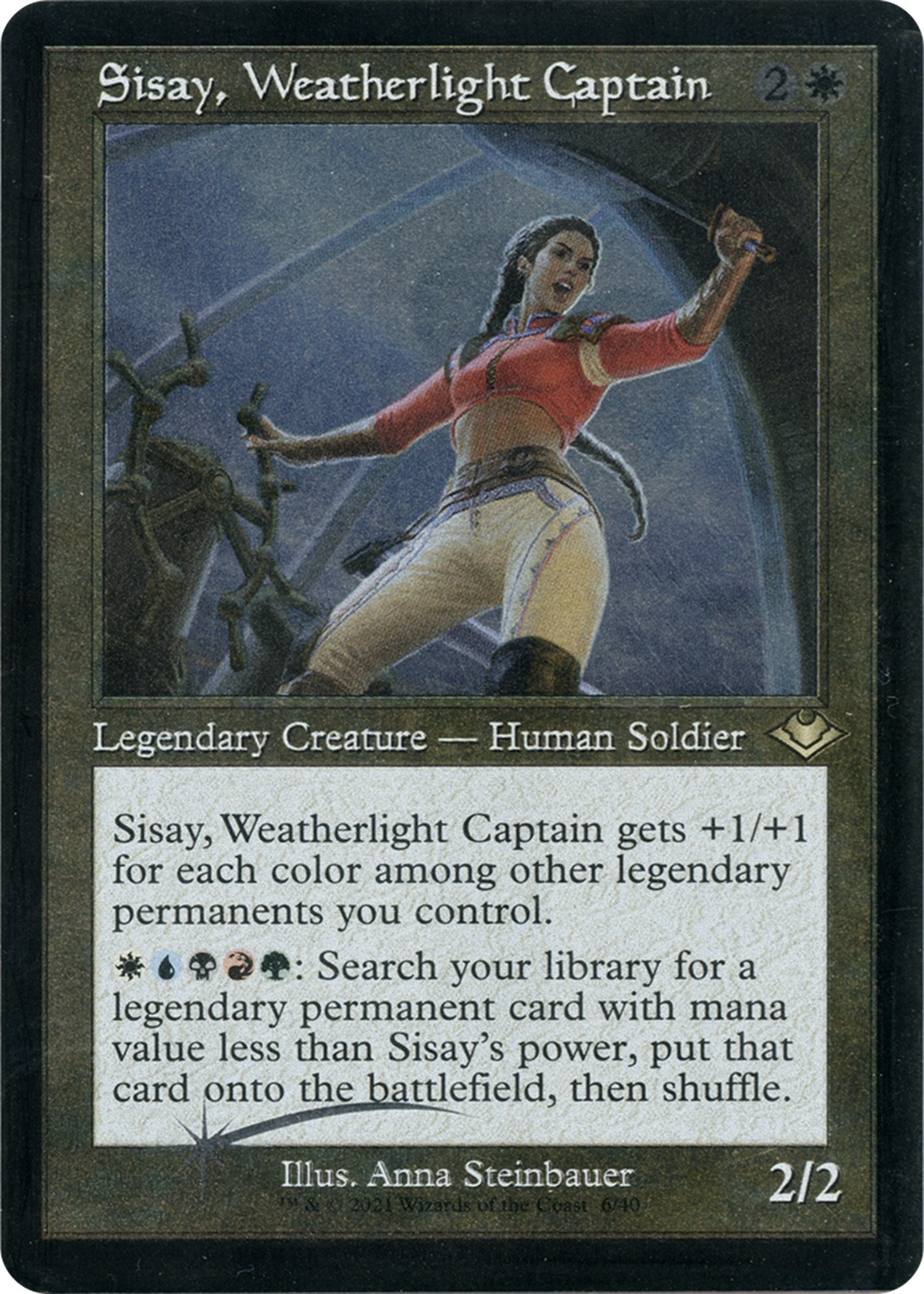 Image for Sisay, Weatherlight Captain (Retro Frame) (Foil Etched) (6) - Magic: The Gathering