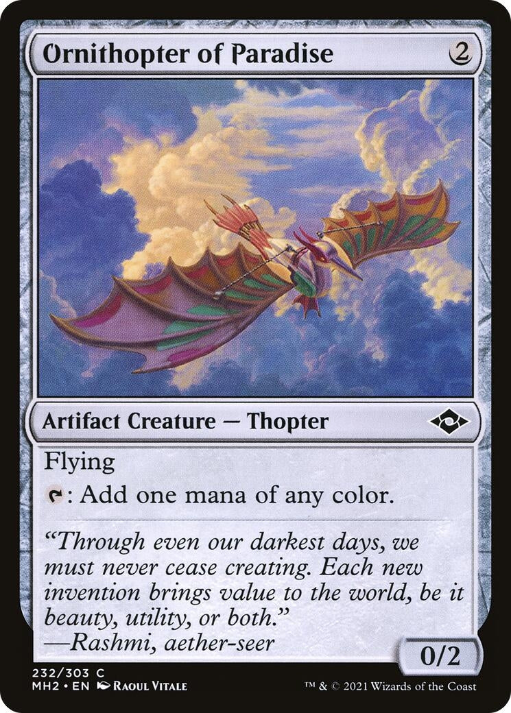 Image for Ornithopter of Paradise (232) - Magic: The Gathering