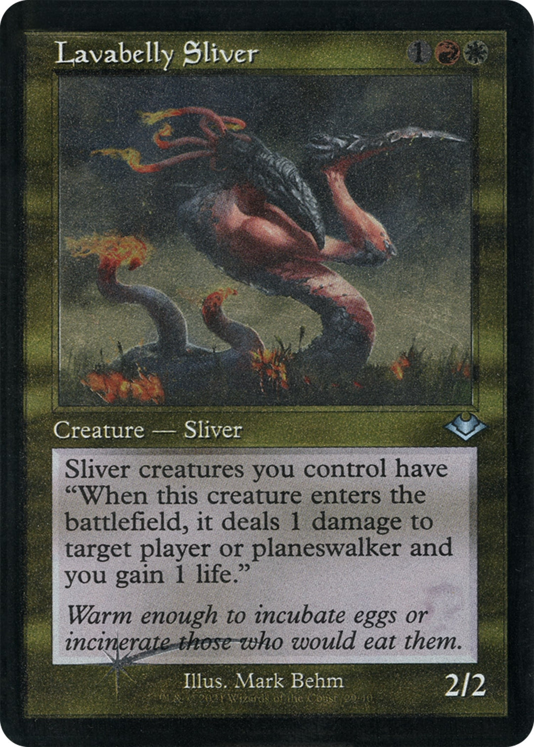 Image for Lavabelly Sliver (Retro Frame) (Foil Etched) (29) - Magic: The Gathering