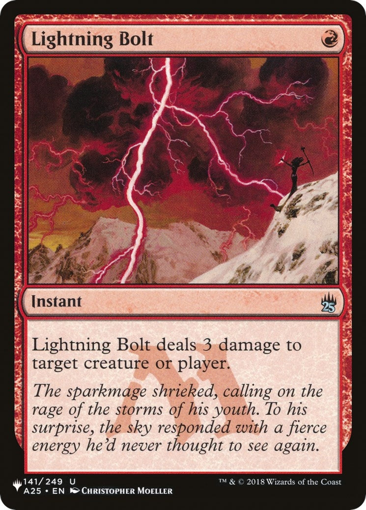 Image for Lightning Bolt (A25) (141/249) - Magic: The Gathering