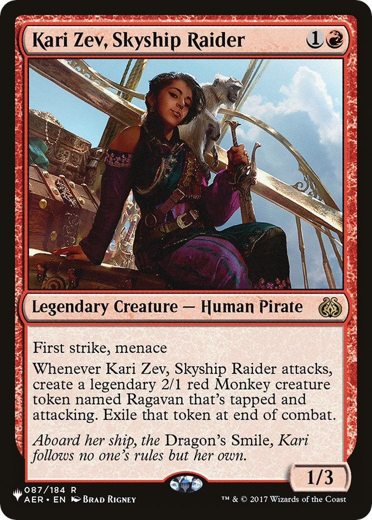 Image for Kari Zev, Skyship Raider (087/184) (LIST) - Magic: The Gathering