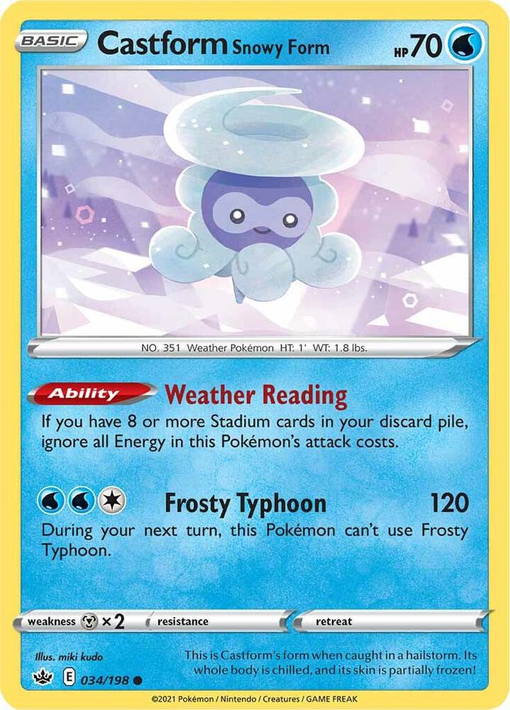Image for Castform Snowy Form (034/198) (SWSH06) - Pokemon