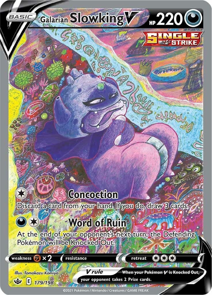 Image for Galarian Slowking V (Alternate Full Art) (179/198) (SWSH06) - Pokemon