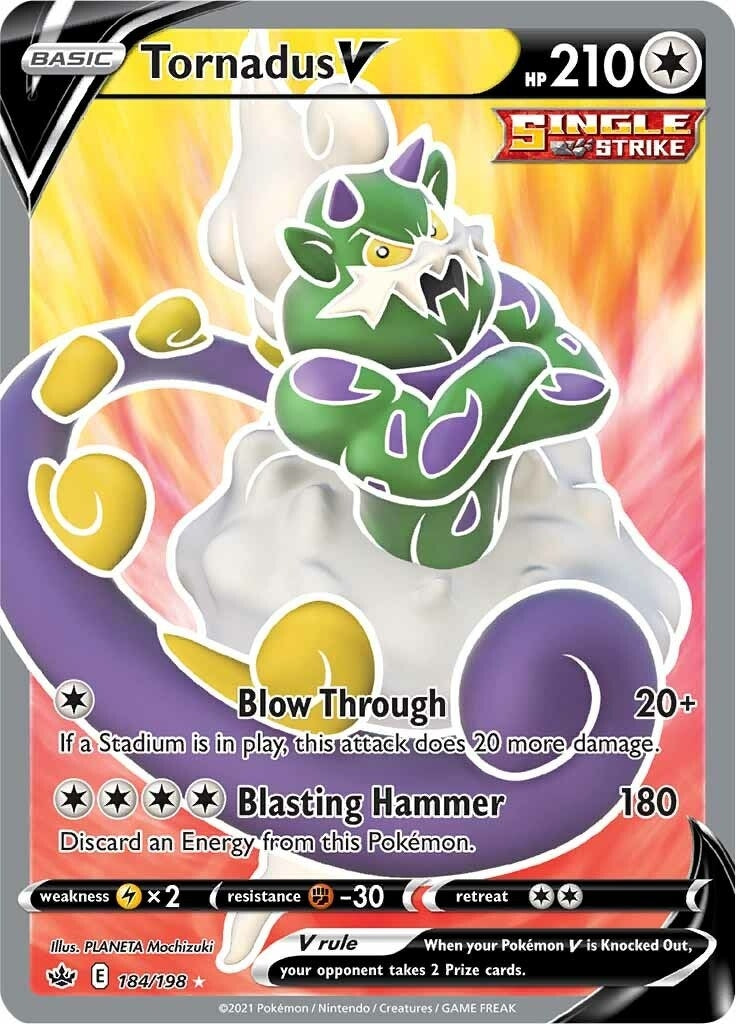 Image for Tornadus V (Full Art) (184/198) (SWSH06) - Pokemon
