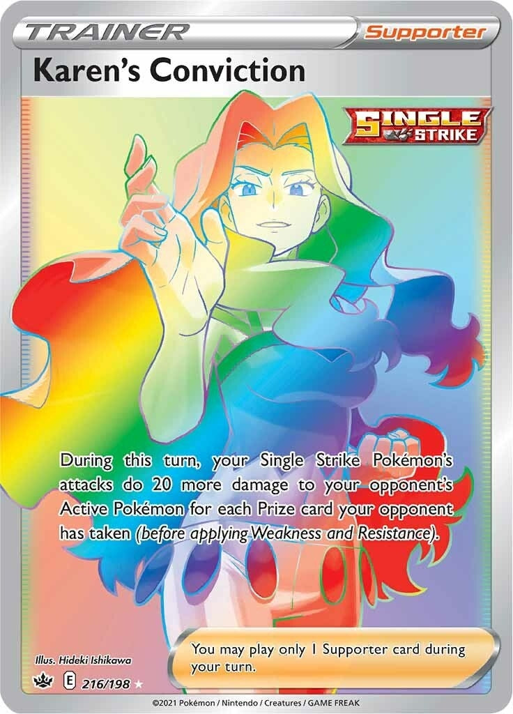 Image for Karen's Conviction (Secret) (216/198) (SWSH06) - Pokemon
