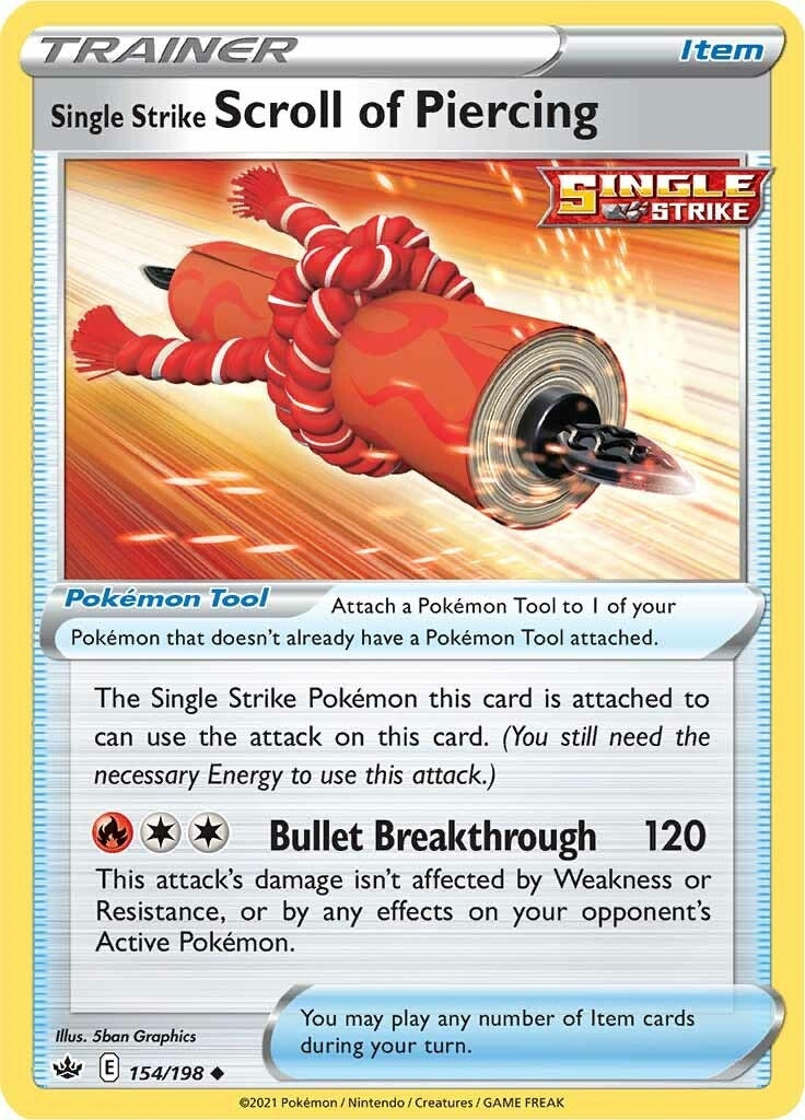 Image for Single Strike Scroll of Piercing (154/198) (SWSH06) - Pokemon