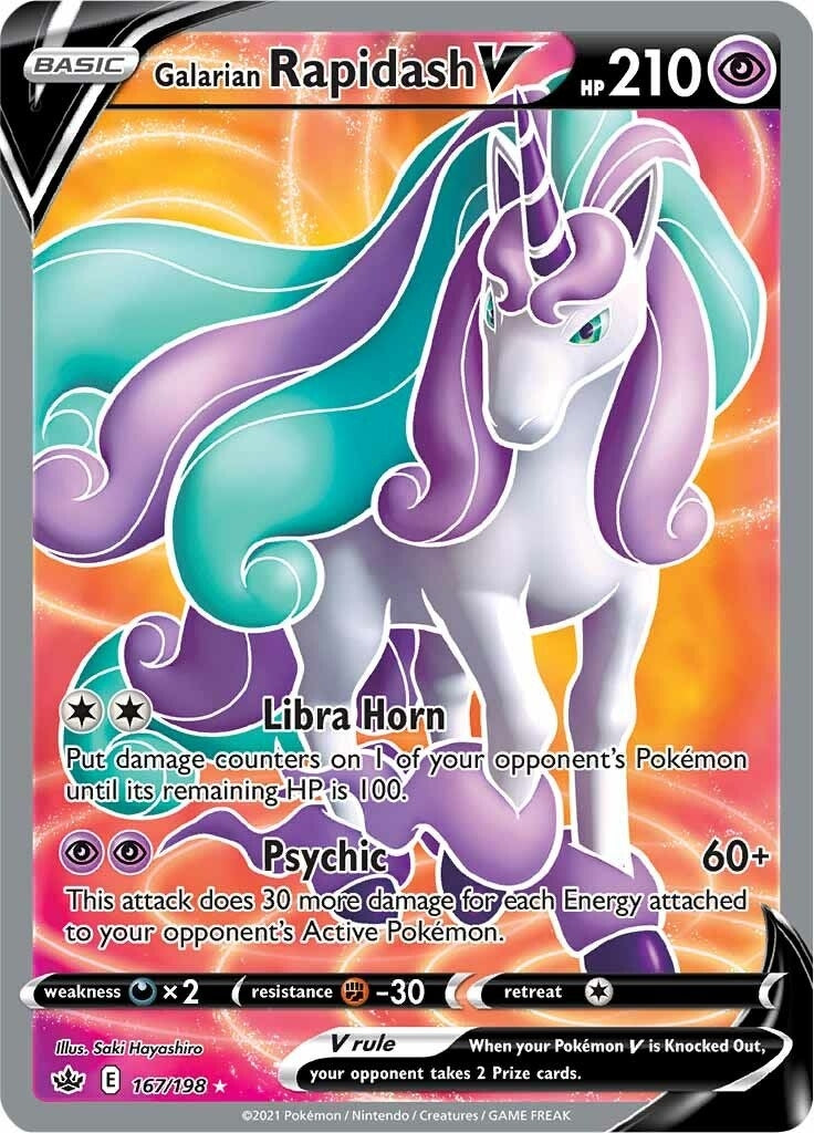 Image for Galarian Rapidash V (Full Art) (167/198) (SWSH06) - Pokemon