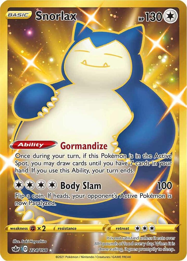 Image for Snorlax (Secret) (224/198) (SWSH06) - Pokemon