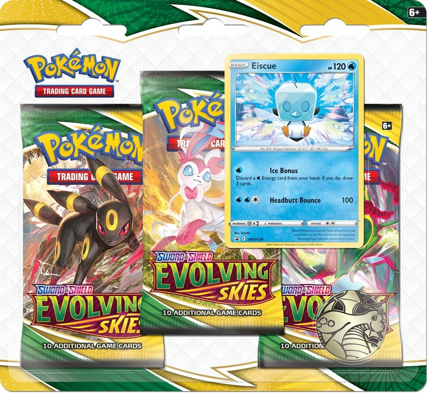 Image for Evolving Skies 3 Pack Blister [Eiscue] - Pokemon