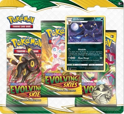 Image for Evolving Skies 3 Pack Blister [Umbreon] - Pokemon