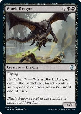 Image for Black Dragon (90) - Magic: The Gathering