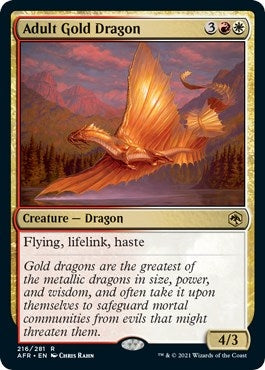 Image for Adult Gold Dragon (216) (AFR) - Magic: The Gathering