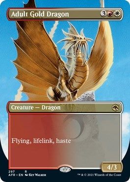 Image for Adult Gold Dragon (Borderless) (297) (AFR) - Magic: The Gathering