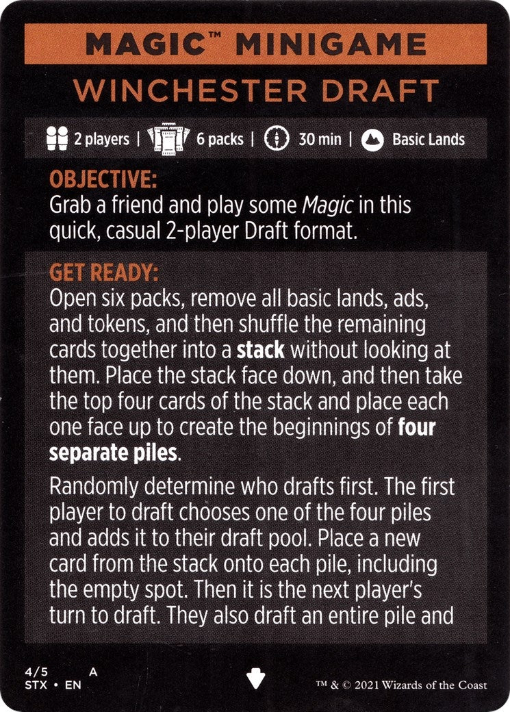 Image for Magic Minigame: Winchester Draft (1) (STX) - Magic: The Gathering