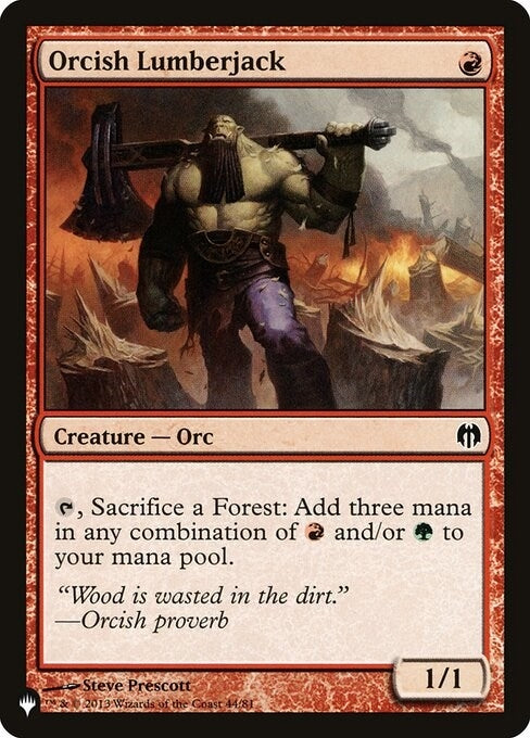 Image for Orcish Lumberjack (44/81) (LIST) - Magic: The Gathering