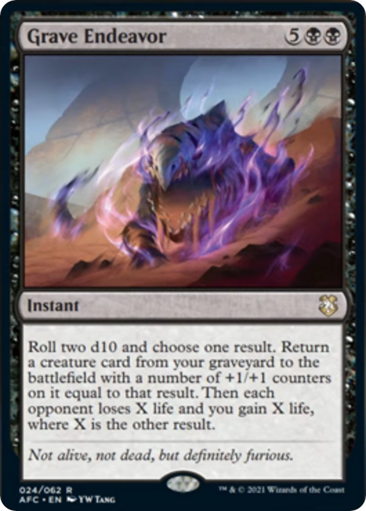 Image for Grave Endeavor (24) - Magic: The Gathering