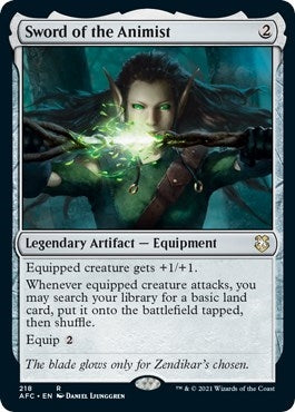 Image for Sword of the Animist (218) - Magic: The Gathering