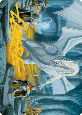 Image for Cave of the Frost Dragon Art Card (Gold-Stamped Signature) (46) (ASAFR) - Magic: The Gathering