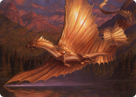 Image for Adult Gold Dragon Art Card (58) (ASAFR) - Magic: The Gathering
